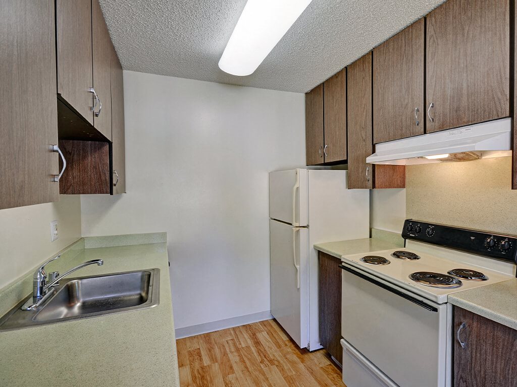 Vacant Kitchen at Wyndover Apartment Homes in Novato CA